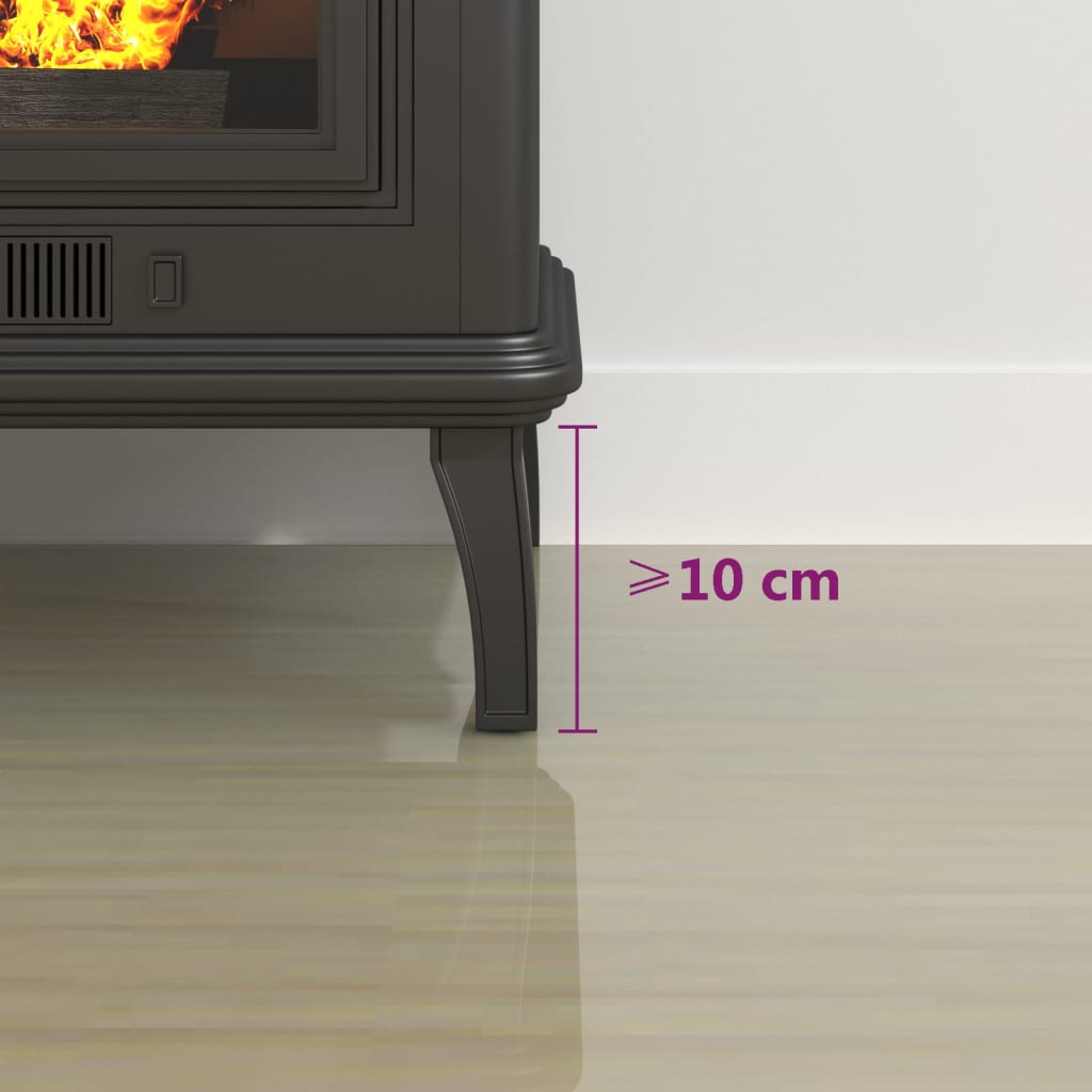 Kaminofen Glasplatte Sechseck 100x50 cm