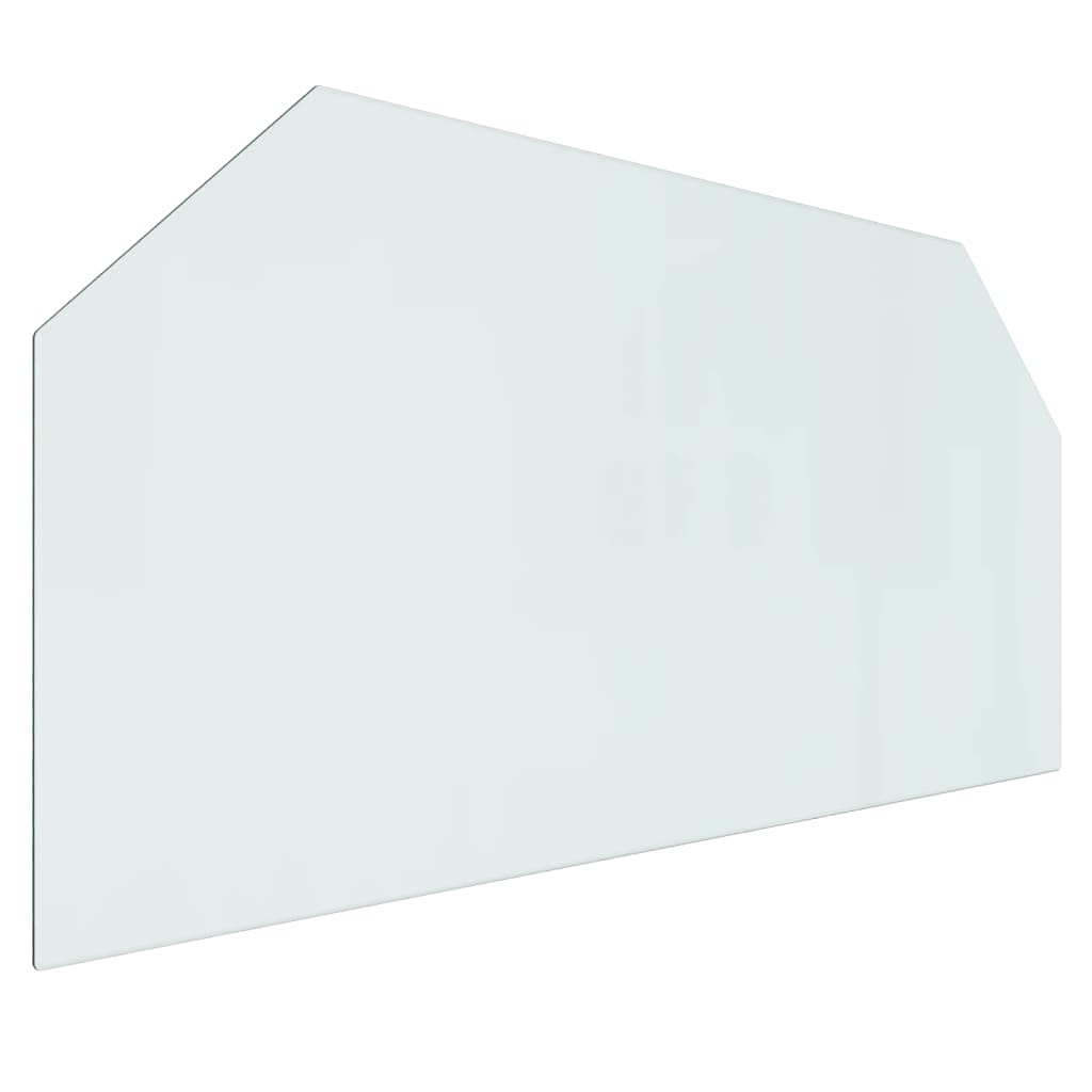 Kaminofen Glasplatte Sechseck 120x60 cm