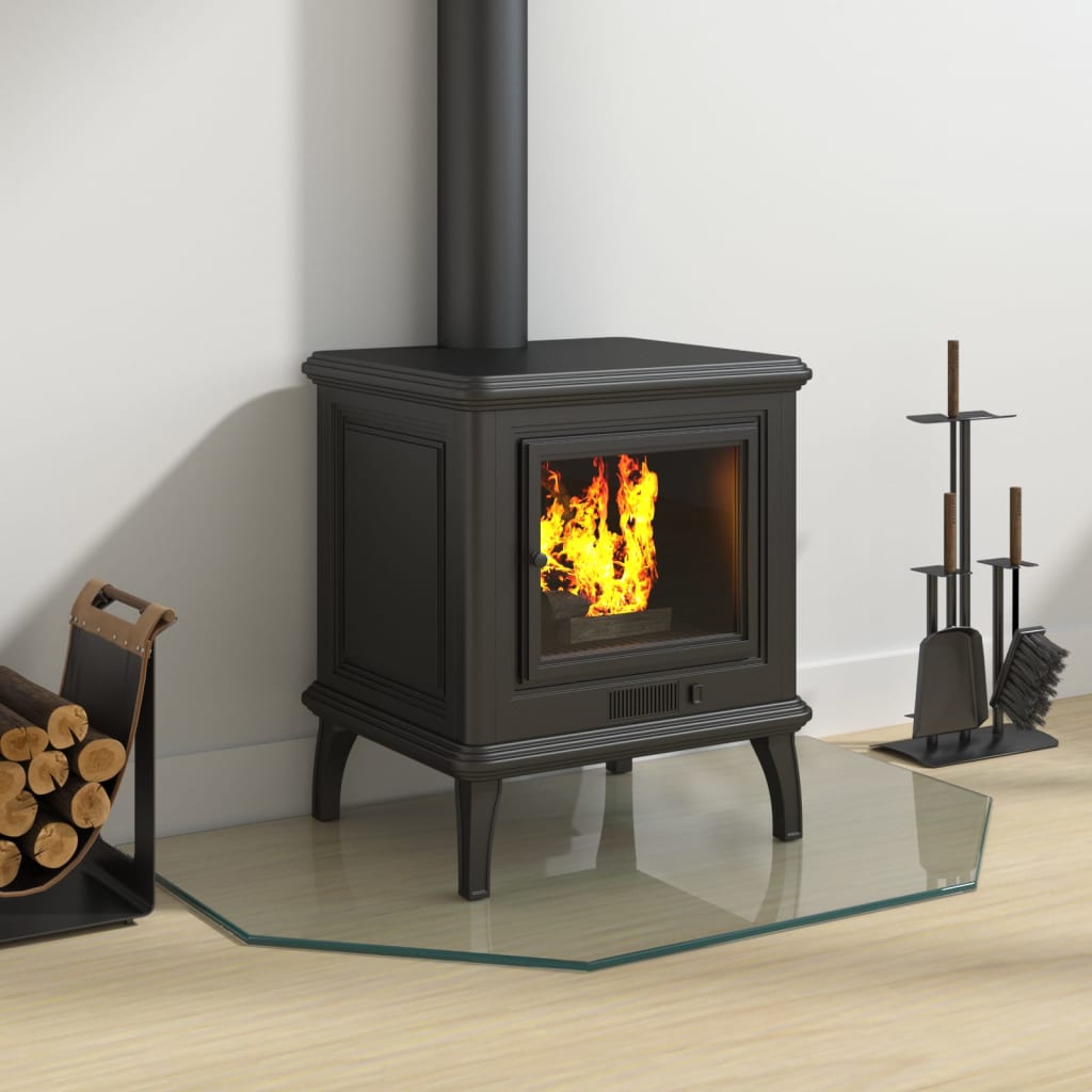 Kaminofen Glasplatte Sechseck 80x50 cm