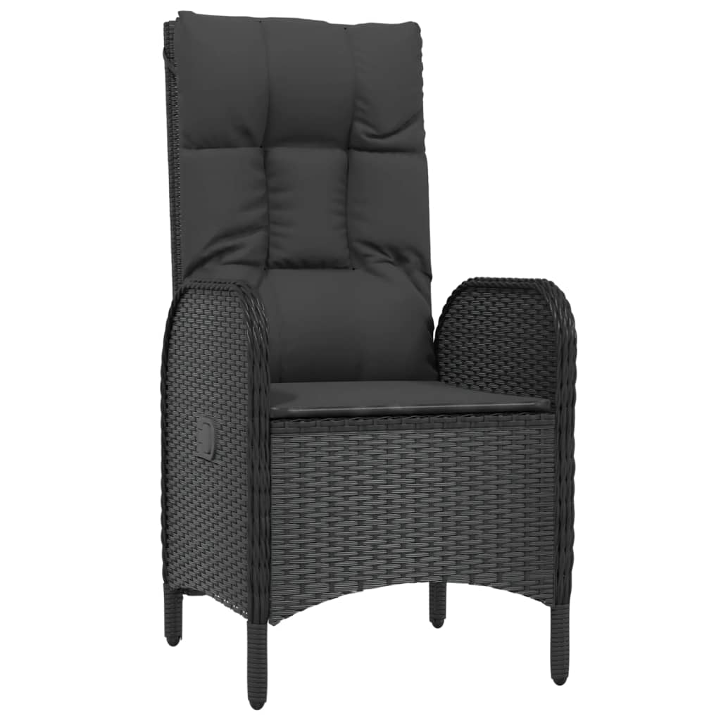 Garden Chairs 2 pcs. Poly Rattan Black