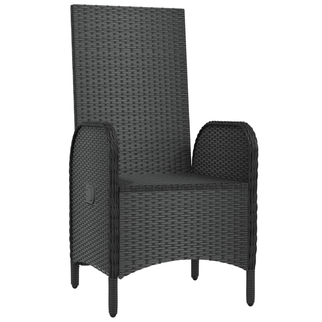 Garden Chairs 2 pcs. Poly Rattan Black