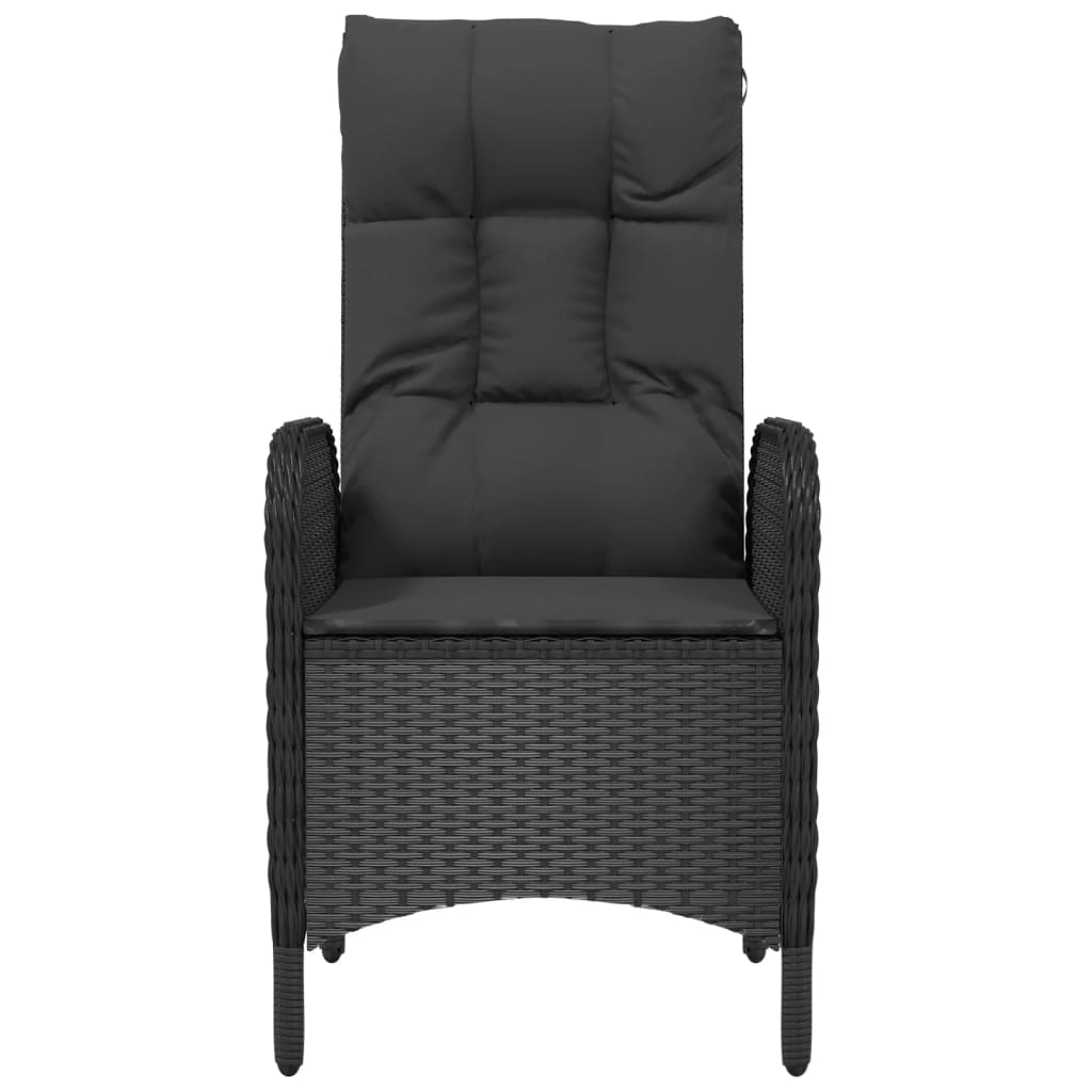 Garden Chairs 2 pcs. Poly Rattan Black