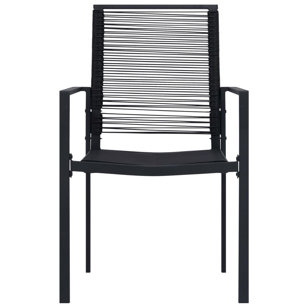 Garden Chairs 2 pcs. PVC Rattan Black