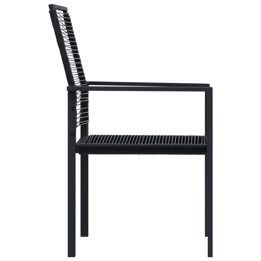 Garden Chairs 2 pcs. PVC Rattan Black