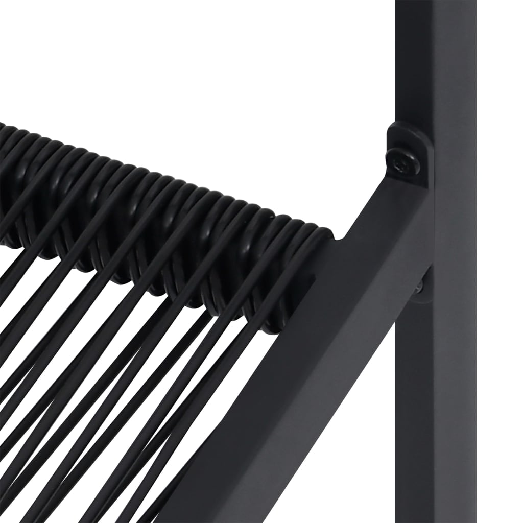 Garden chairs 4 pcs. PVC rattan black