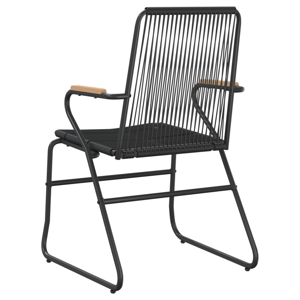 Garden chairs 2 pcs. Black 58x59x85.5 cm PVC rattan