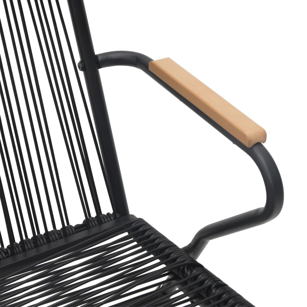 Garden chairs 2 pcs. Black 58x59x85.5 cm PVC rattan