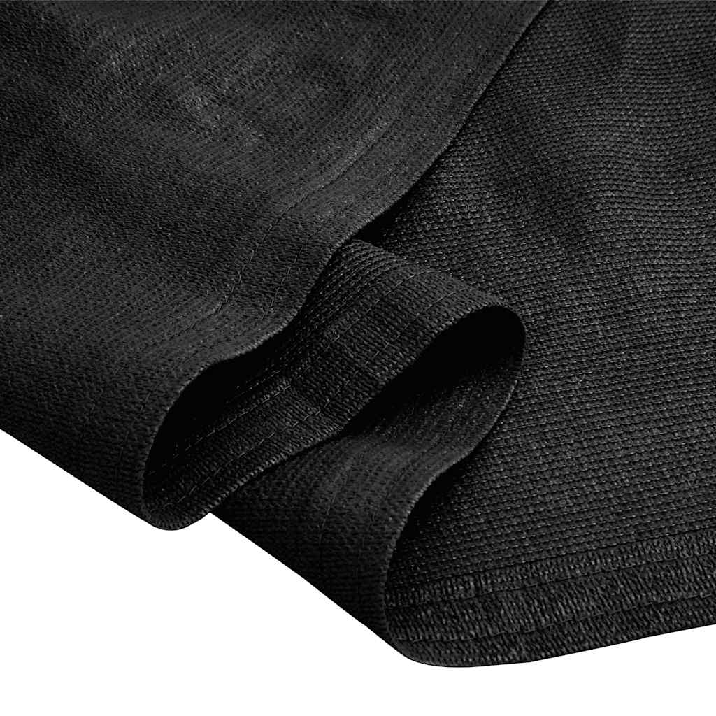 Zeltteppich 200x400 cm Schwarz