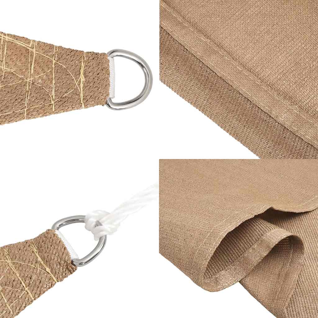 Sonnensegel 160 g/m² Taupe 4,5x4,5x4,5 m HDPE