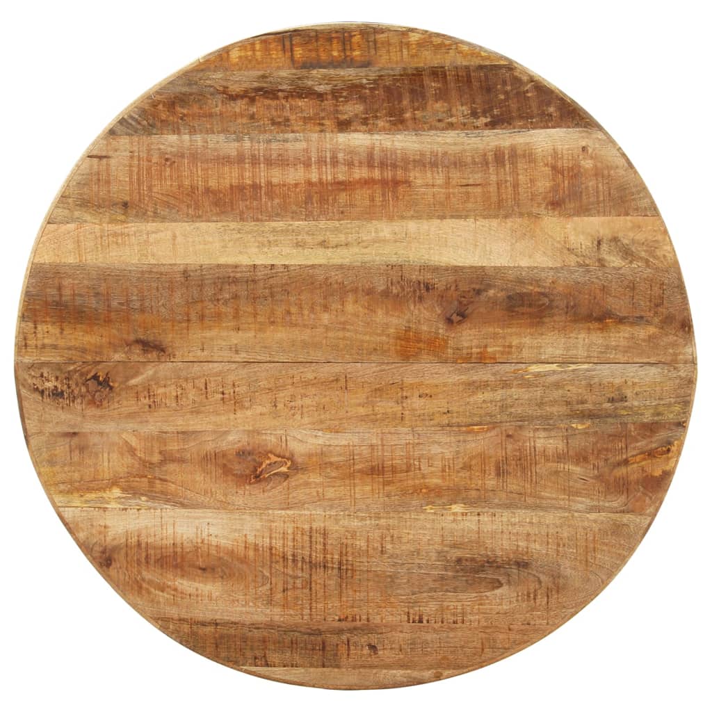 Round dining table 100x100x75 cm rough mango wood