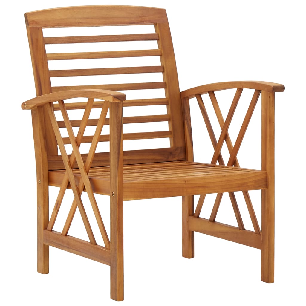 Garden chairs 2 pcs. Solid wood acacia