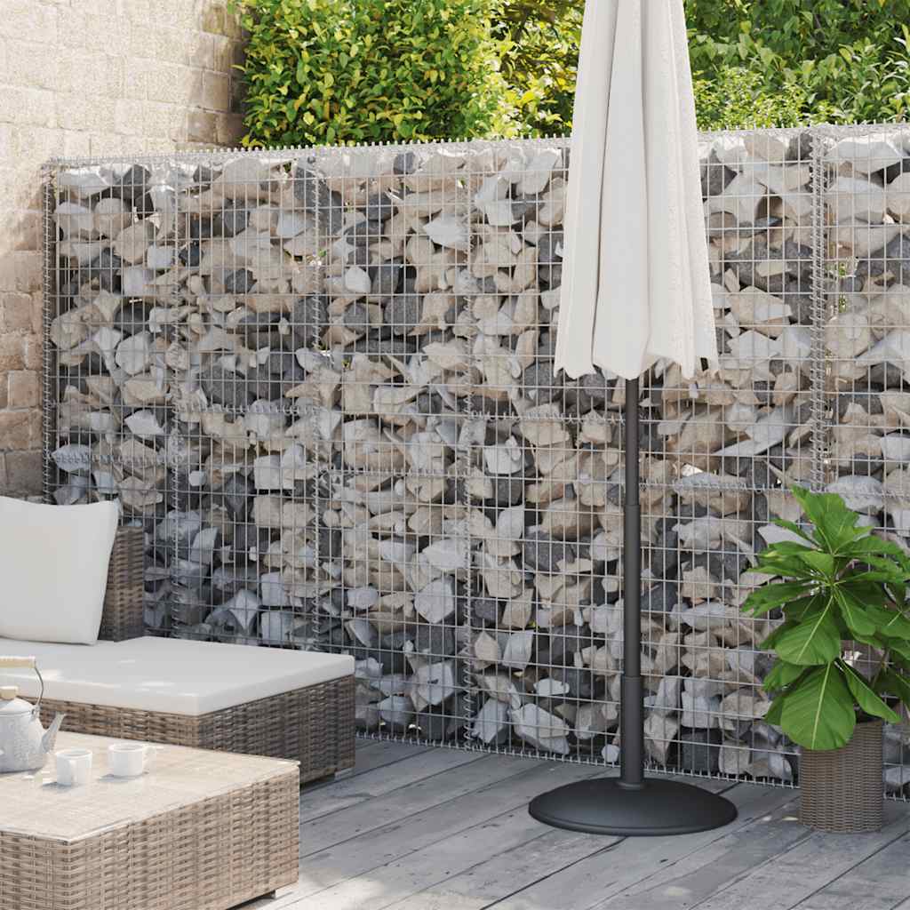 Gabionenwand mit Abdeckung Verzinkter Stahl 900x30x200 cm