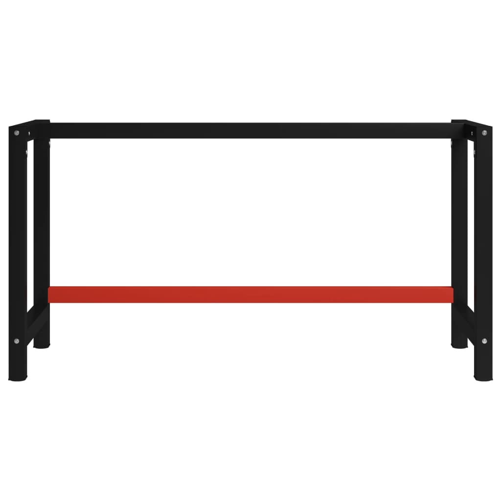Workbench frame metal 150x57x79 cm black and red
