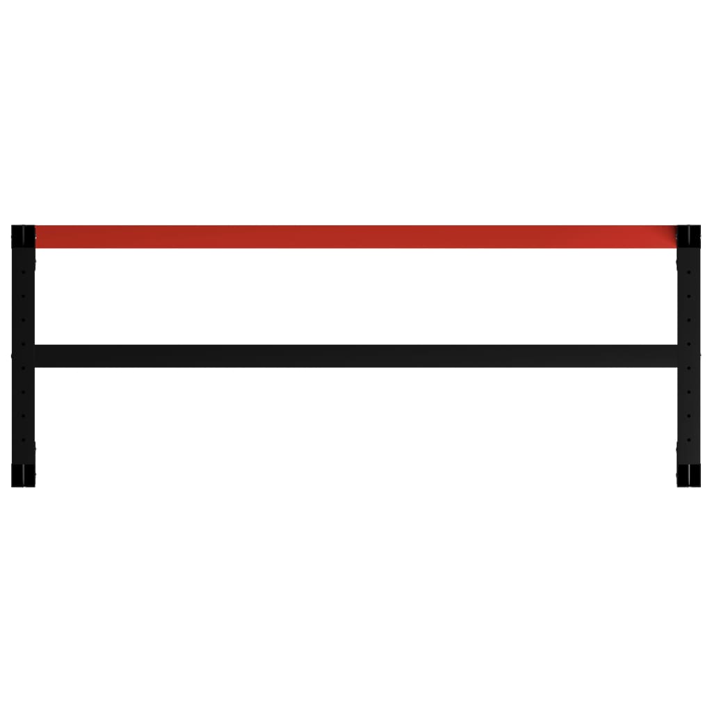 Workbench frame metal 150x57x79 cm black and red