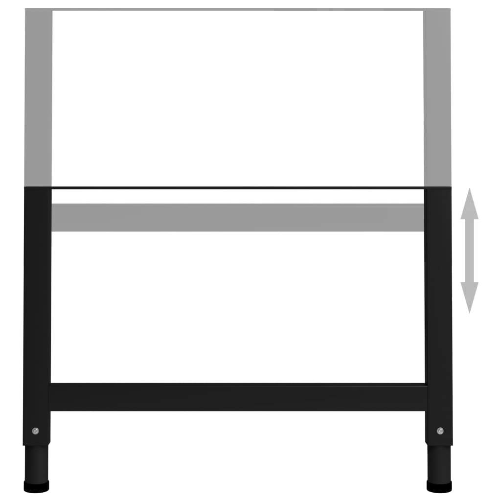 Workbench frame adjustable 2 pcs. Metal 85x(69-95.5) cm