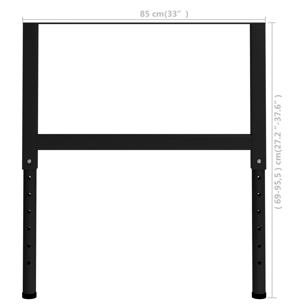 Workbench frame adjustable 2 pcs. Metal 85x(69-95.5) cm