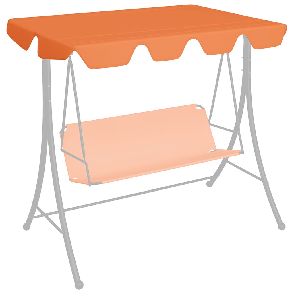 Ersatzdach für Hollywoodschaukel Orange 188/168x145/110 cm