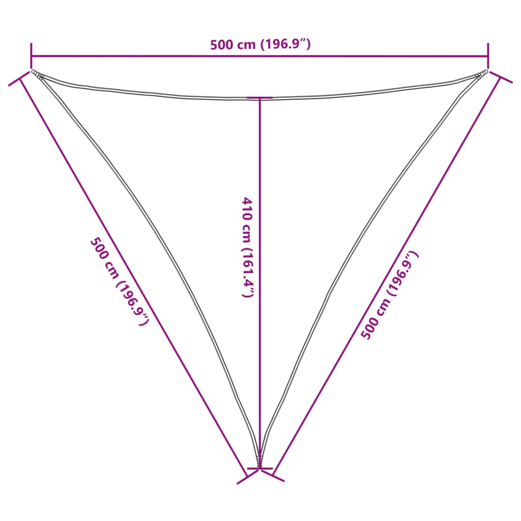 Sonnensegel Oxford-Gewebe Dreieckig 5x5x5 m Weiß