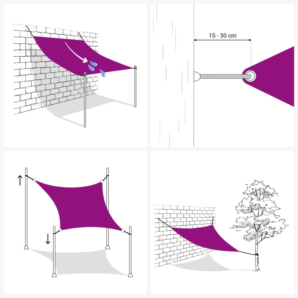 Sonnensegel Oxford-Gewebe Rechteckig 2,5x3,5 m Gelb