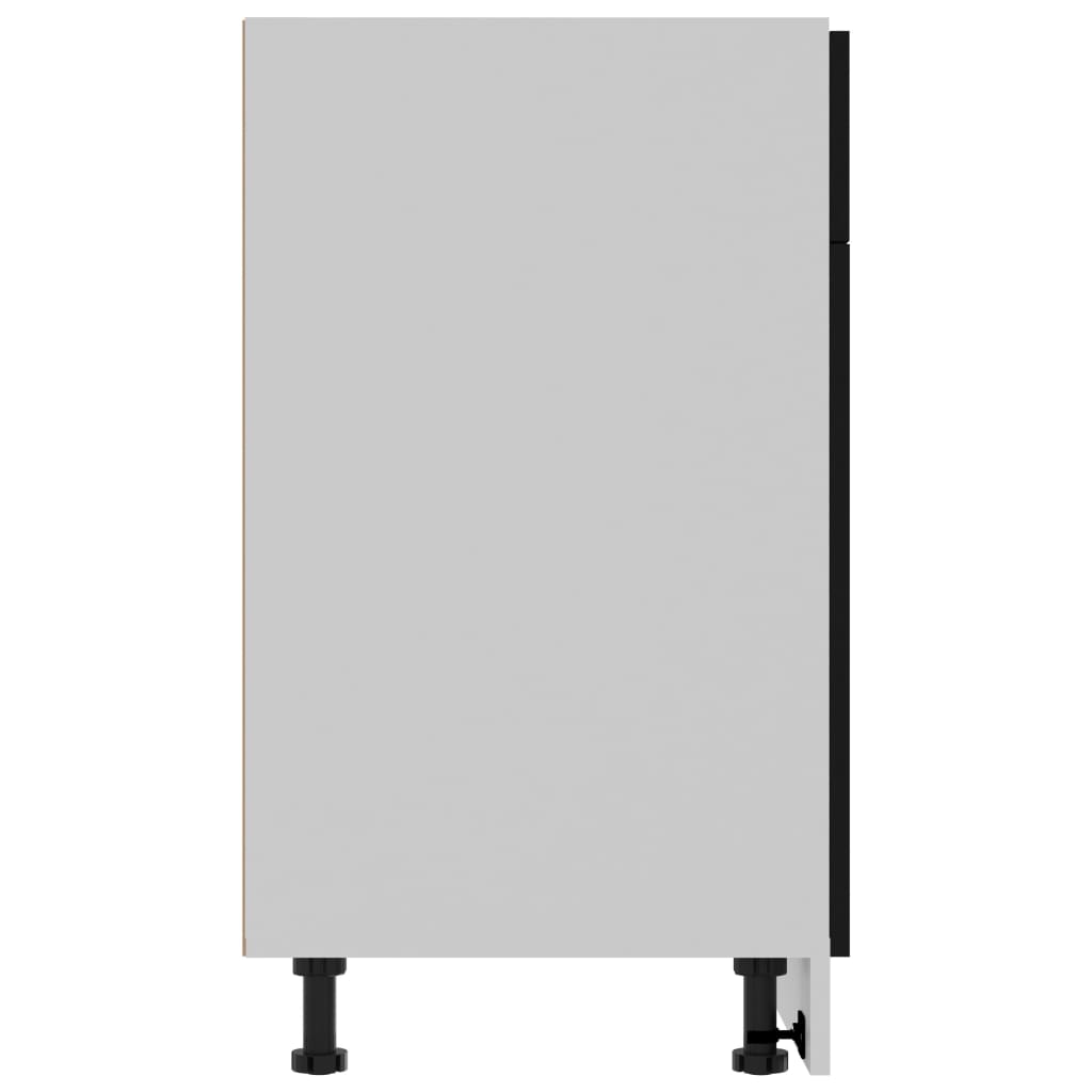 Schubunterschrank Lyon Schwarz 80x46x81,5 cm Holzwerkstoff