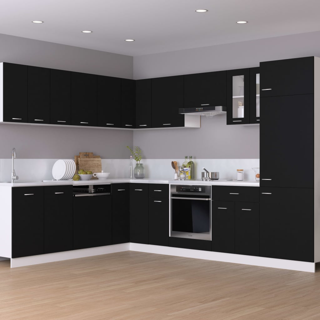 Built-in kitchen unit Lyon Black 60x46x81.5 cm wood-based material