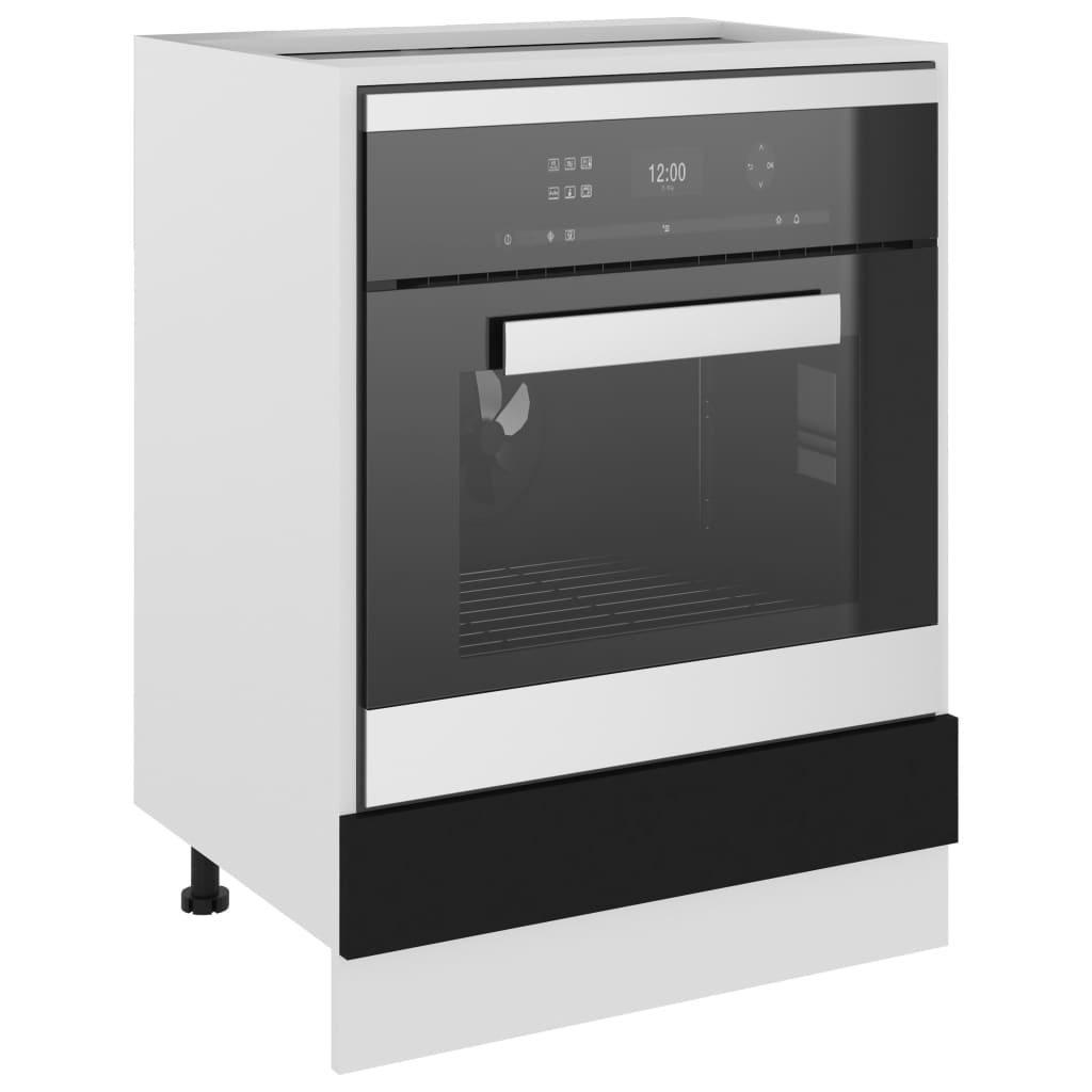 Built-in kitchen unit Lyon Black 60x46x81.5 cm wood-based material