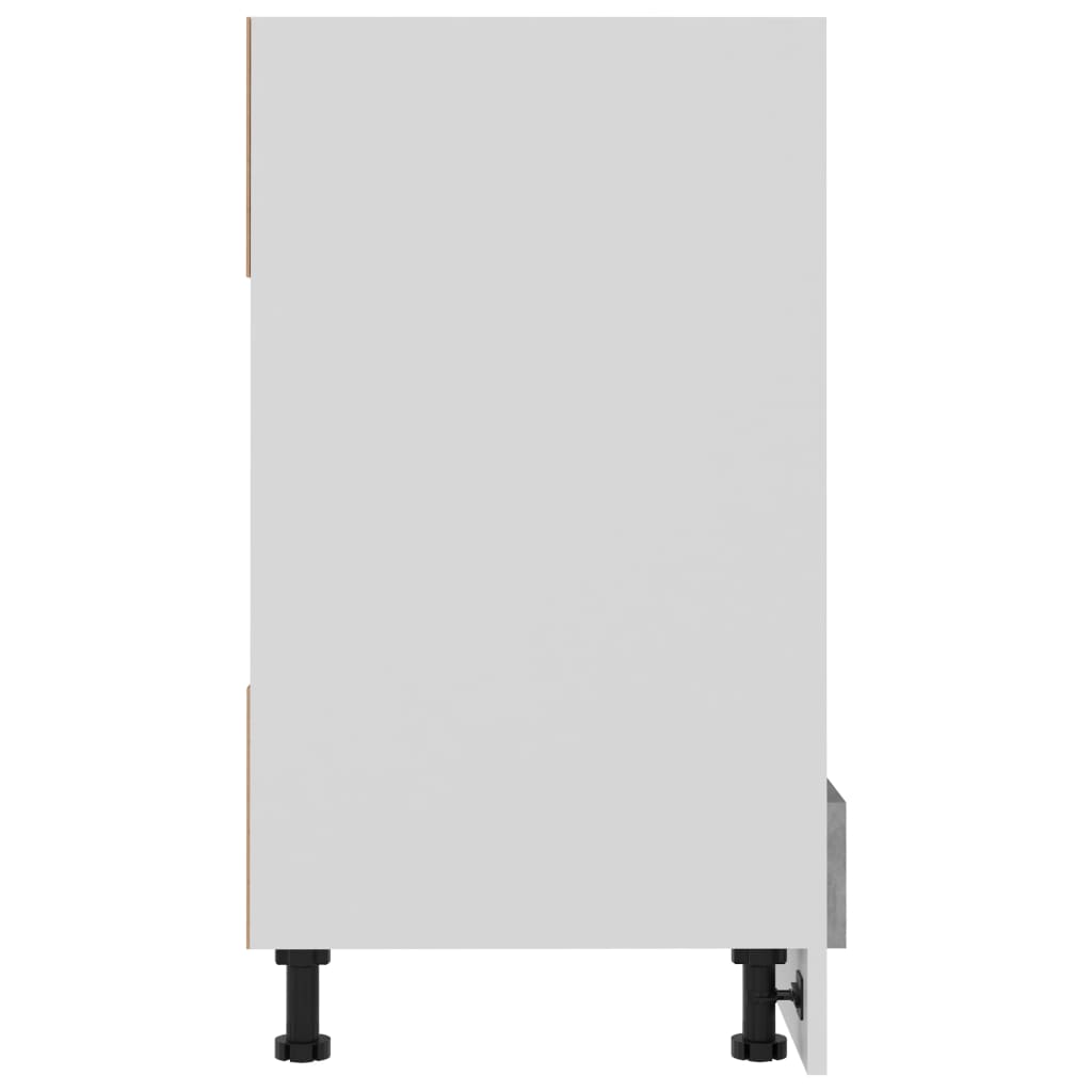Built-in kitchen unit Lyon concrete grey 60x46x81.5 cm wood material