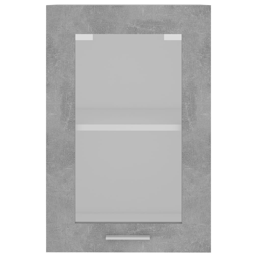Hängeglasschrank Lyon Betongrau 40x31x60 cm Holzwerkstoff