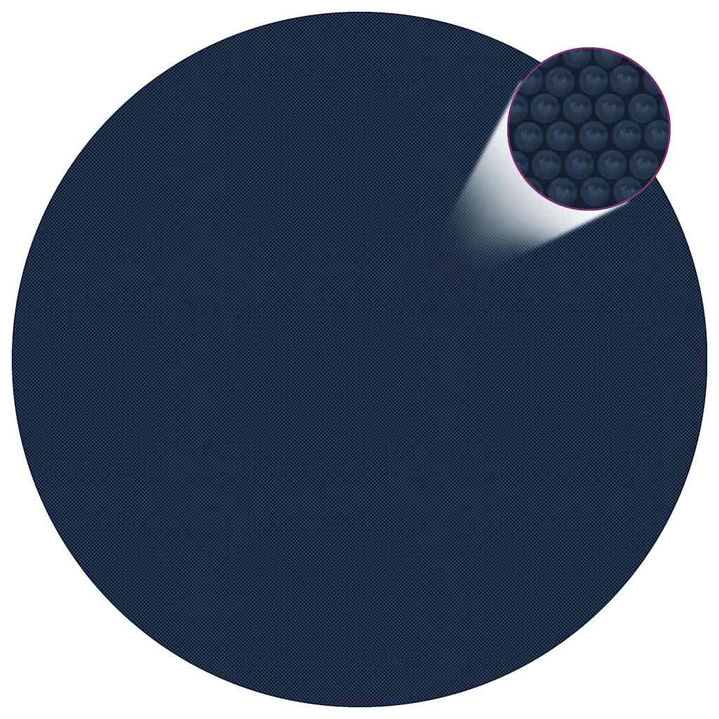 Treibende Pool-Solarplane PE 549 cm Schwarz und Blau