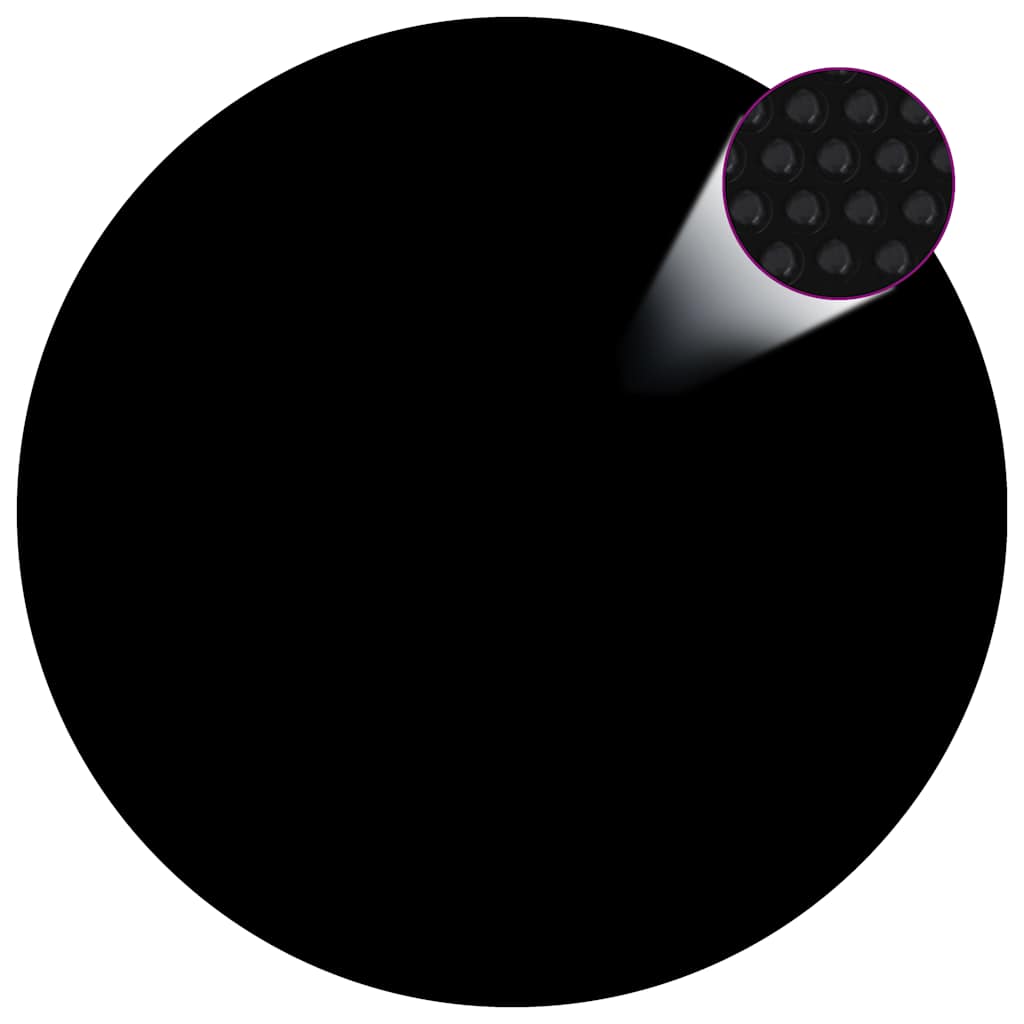 Treibende Pool-Solarplane PE 549 cm Schwarz und Blau