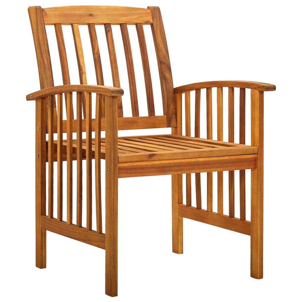Garden dining chairs 2 pcs. with cushions solid wood acacia