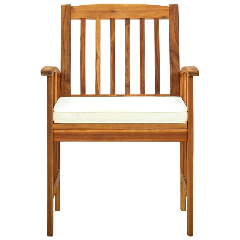 Garden dining chairs 2 pcs. with cushions solid wood acacia