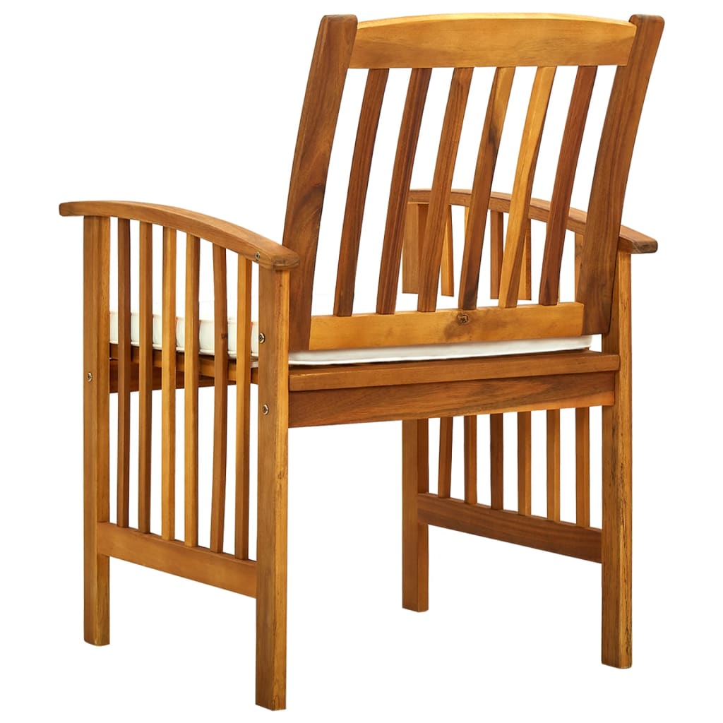 Garden dining chairs 2 pcs. with cushions solid wood acacia