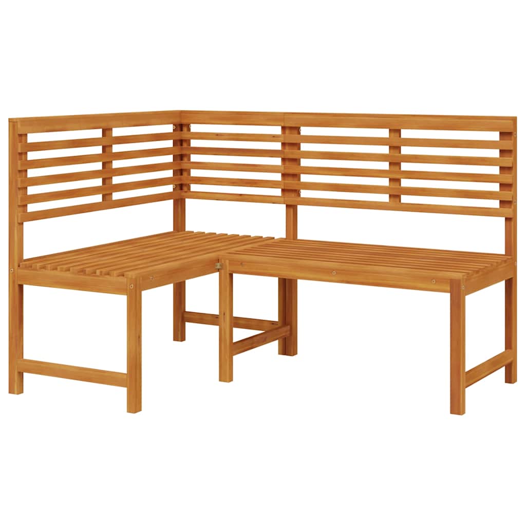 Garden corner bench 140 cm solid acacia wood
