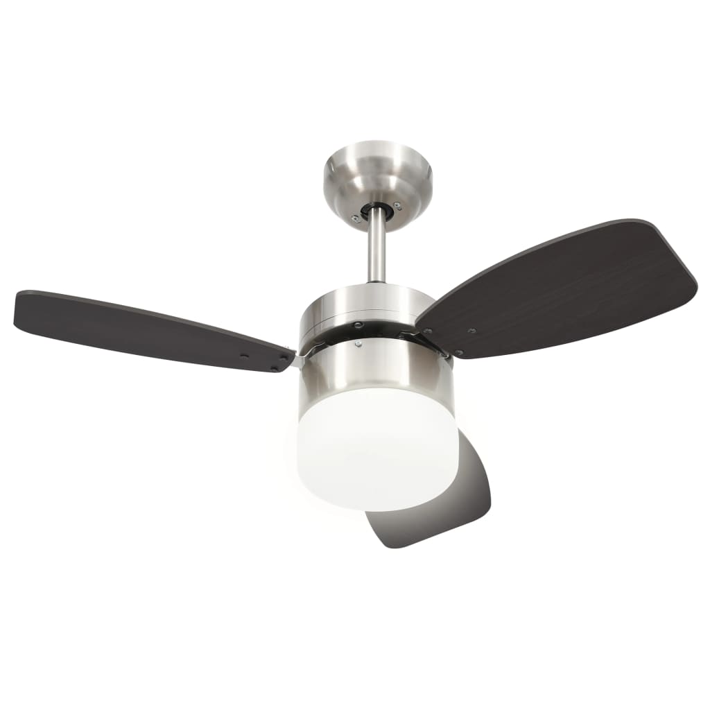 Deckenventilator mit Licht und Fernbedienung 76 cm Dunkelbraun