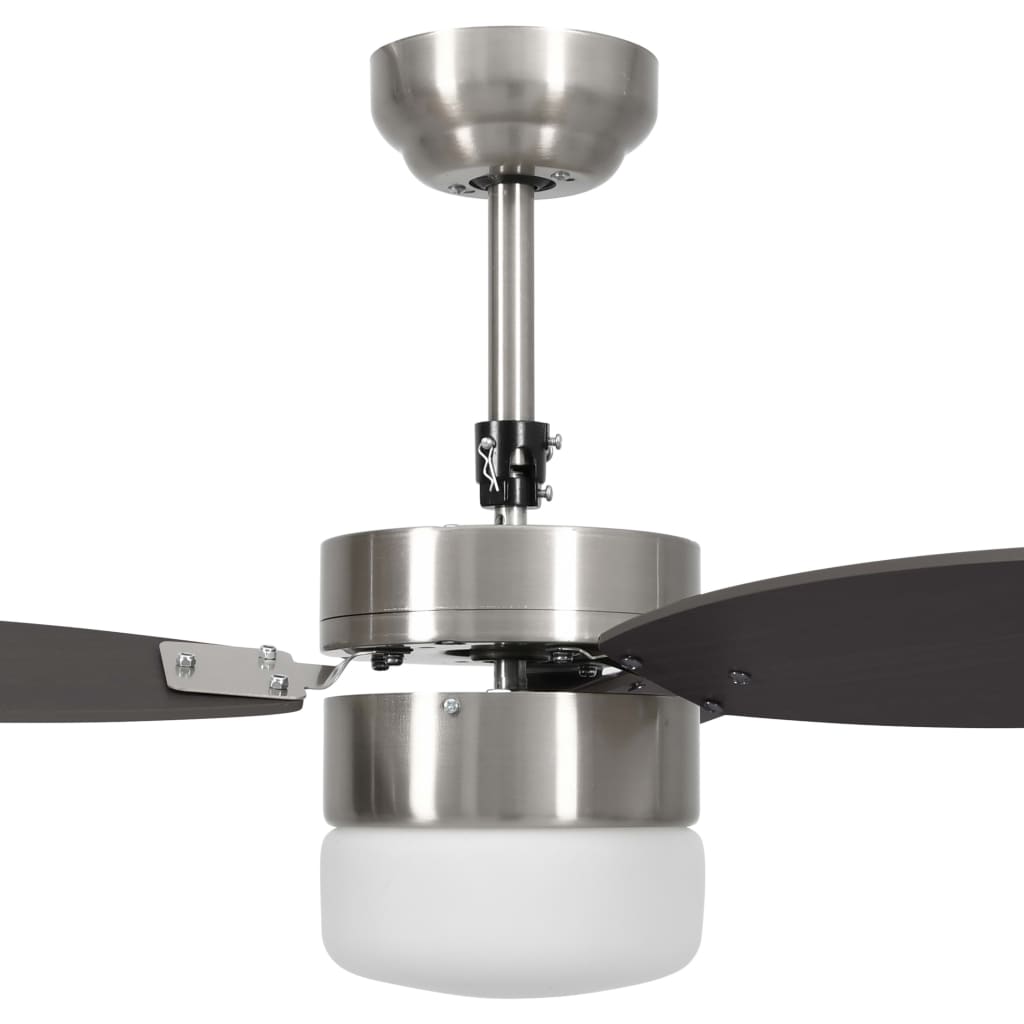 Deckenventilator mit Licht und Fernbedienung 76 cm Dunkelbraun