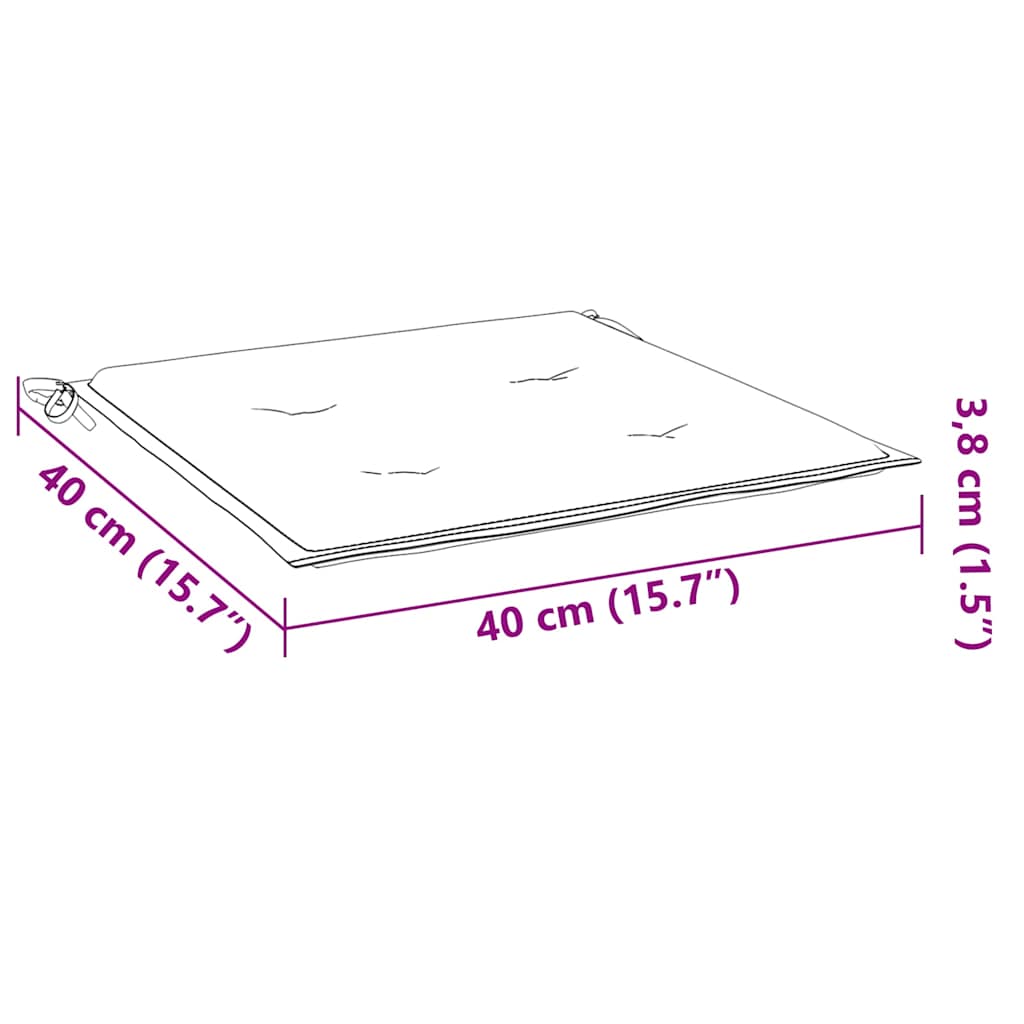 Gartenstuhl-Kissen 6 Stk. Taupe 40x40x4 cm Oxford-Gewebe