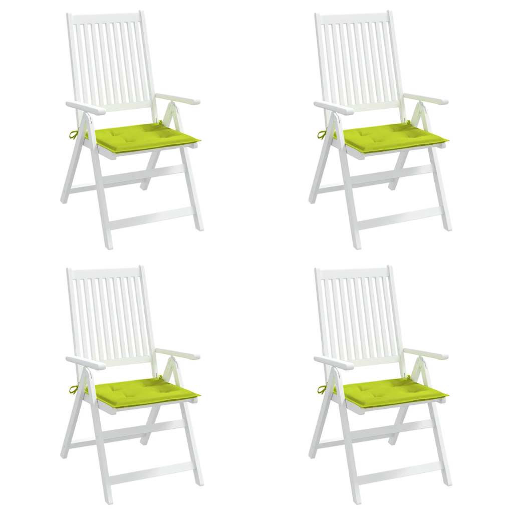 Gartenstuhl-Kissen 4 Stk. Knallgrün 40x40x3 cm Oxford-Gewebe