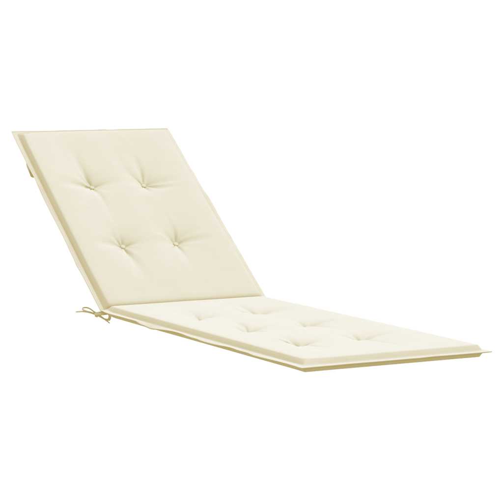 Liegestuhl-Auflage Creme (75+105)x50x4 cm