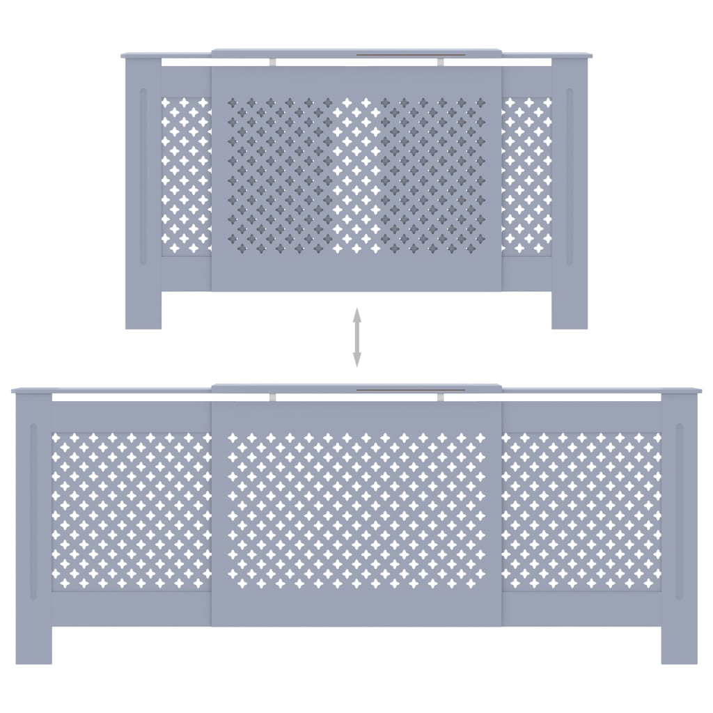 MDF Heizkörperverkleidung Grau 205 cm