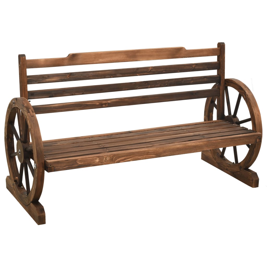 Garden bench 112 cm solid fir wood