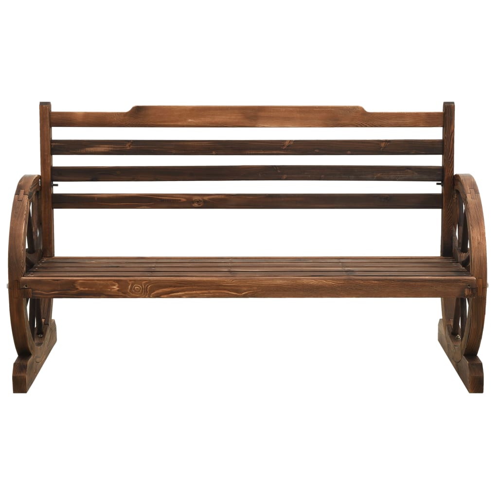 Garden bench 112 cm solid fir wood