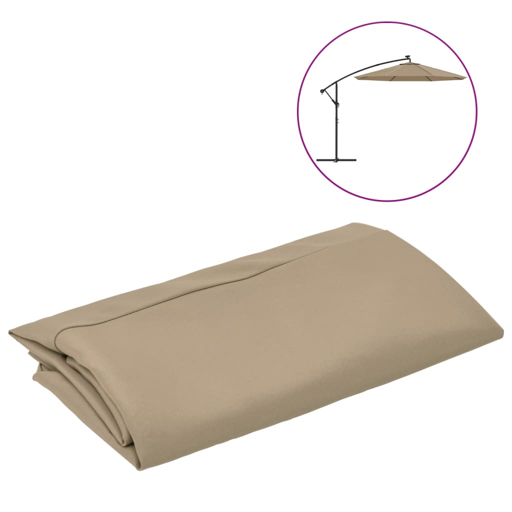 Ersatzbezug für Ampelschirm Taupe 350 cm