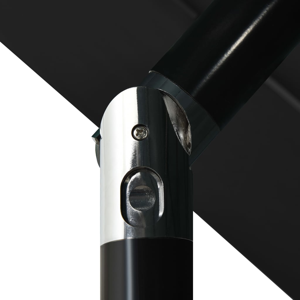 Sonnenschirm mit Aluminium-Mast 3-lagig Schwarz 3,5 m
