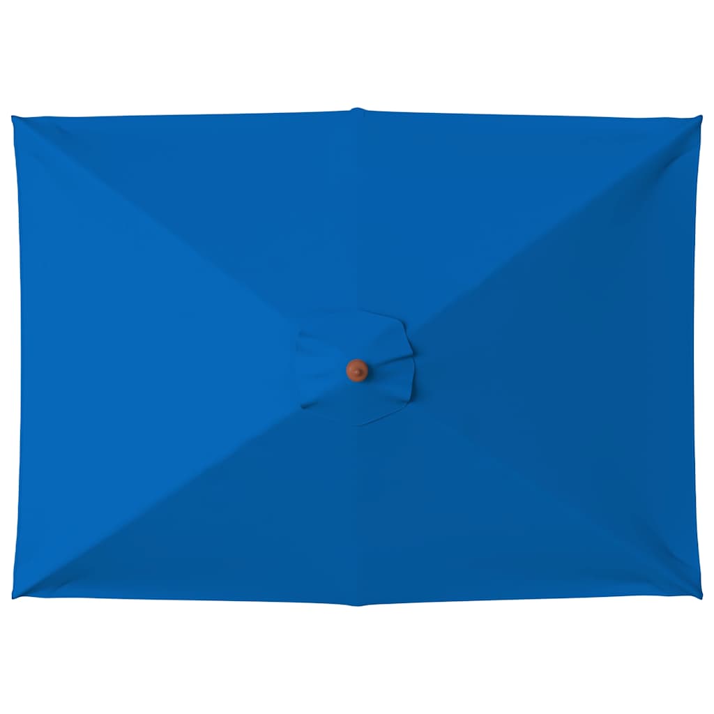 Sonnenschirm mit Holzmast Blau 150x200 cm