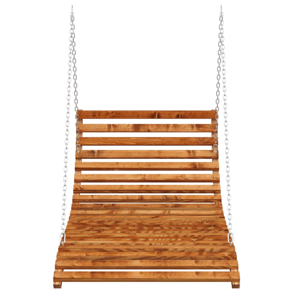 Bett-Schaukel Bugholz Massiv mit Teak-Finish 115x147x46 cm