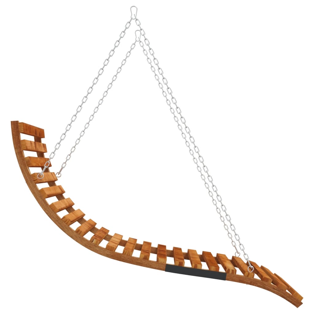 Bett-Schaukel Bugholz Massiv mit Teak-Finish 115x147x46 cm