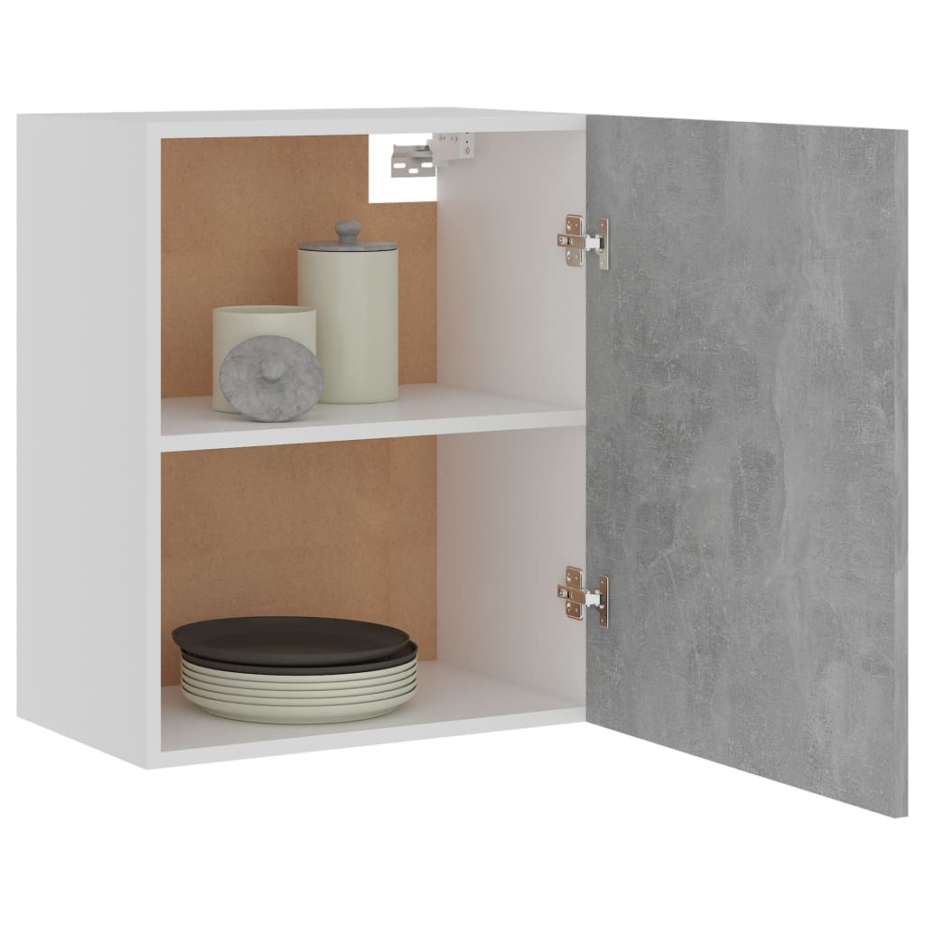 Wall cabinets 2 pcs. Lyon concrete grey 50x31x60 cm wood material