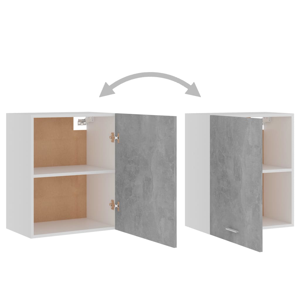 Wall cabinets 2 pcs. Lyon concrete grey 50x31x60 cm wood material