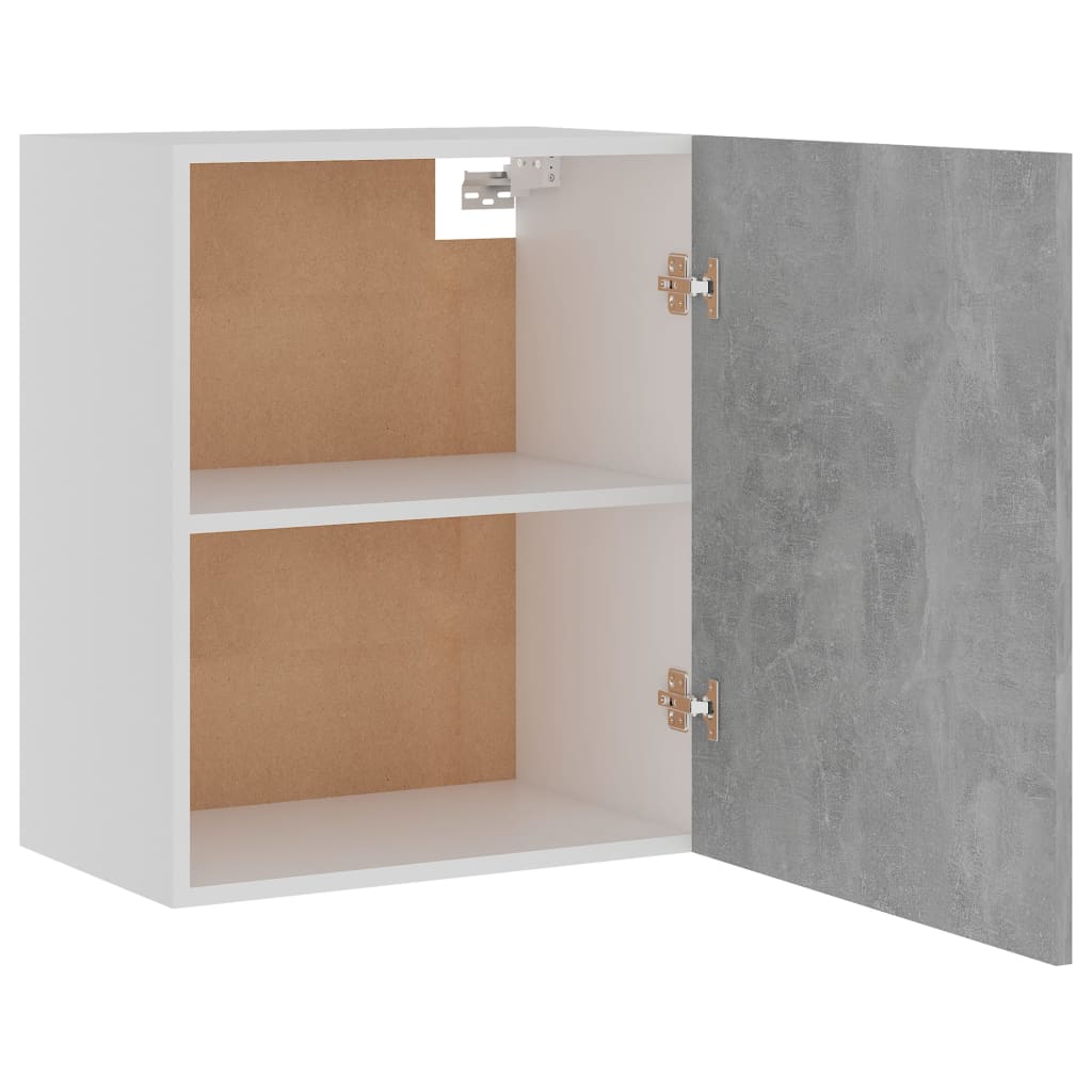 Wall cabinets 2 pcs. Lyon concrete grey 50x31x60 cm wood material